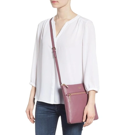 Shop Kate Spade Oakwood Street - Malia Leather Crossbody Bag - Purple In Plum Berry