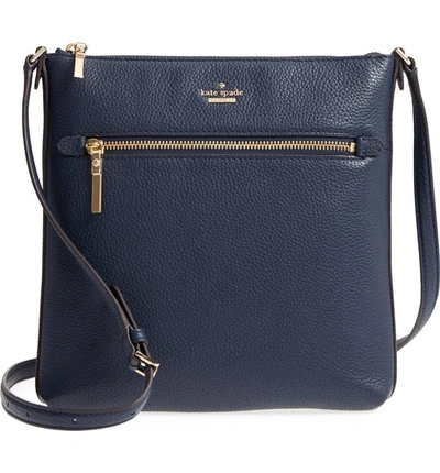 Shop Kate Spade Oakwood Street - Malia Leather Crossbody Bag - Blue In Blazer Blue
