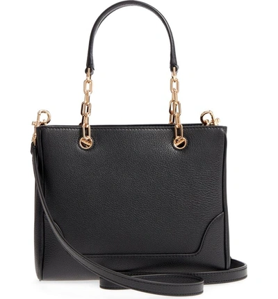 Shop Tory Burch Small Marsden Leather Tote - Black