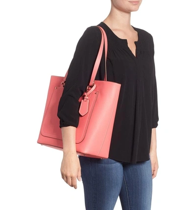 Shop Kate Spade Thompson Street - Kimberly Leather Tote - Pink In Bright Flamingo