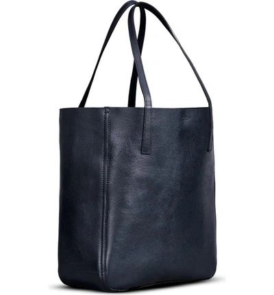 Shop Shinola Medium Leather Shopper - Blue In Ocean