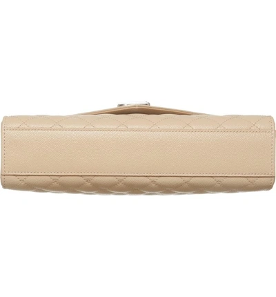 Shop Saint Laurent Medium Envelope Calfskin Shoulder Bag In Poudre