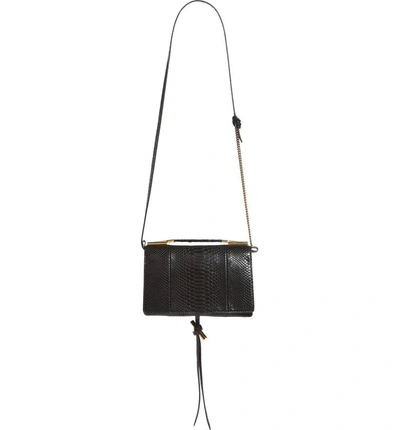 Stella Mccartney Small Flo Alter Snake Faux Leather Shoulder Bag Black ModeSens