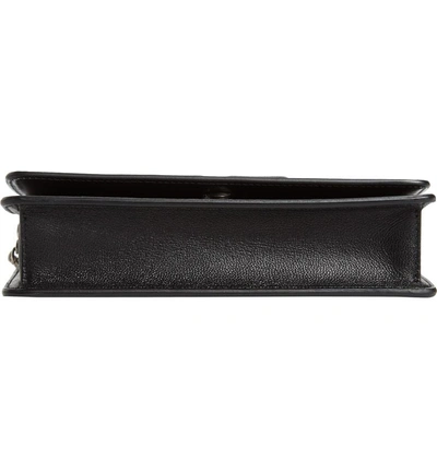 Shop Givenchy Emblem Lambskin Leather Crossbody Bag - Black