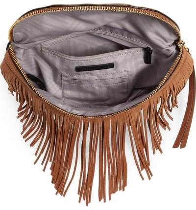 Brown Faux Leather Fringed Crossbody Bag - FLEURISH