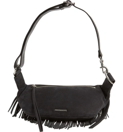 Shop Rebecca Minkoff Bree Fringed Belt Bag - Black