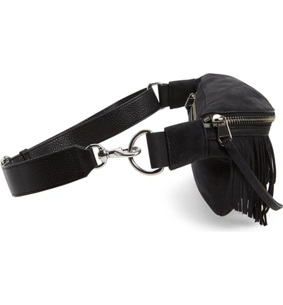 Shop Rebecca Minkoff Bree Fringed Belt Bag - Black