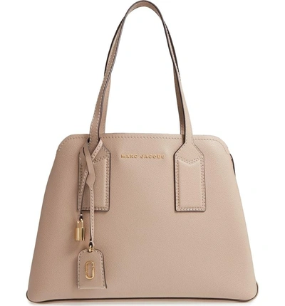 Shop Marc Jacobs The Editor Leather Tote - Beige In Light Slate
