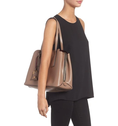 Shop Marc Jacobs The Editor Leather Tote - Grey In French Grey