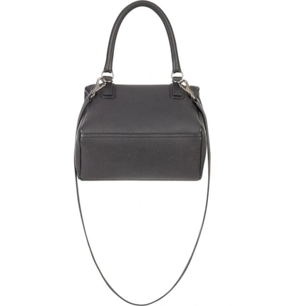 Shop Givenchy Small Pandora Logo Leather Satchel - Black