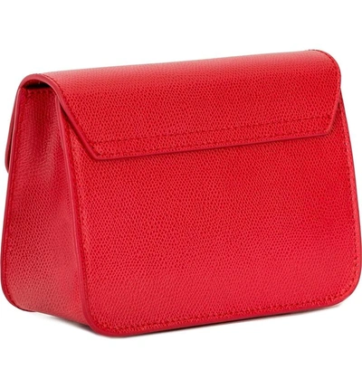 Shop Furla Mini Metropolis Leather Crossbody Bag - Red In Ruby