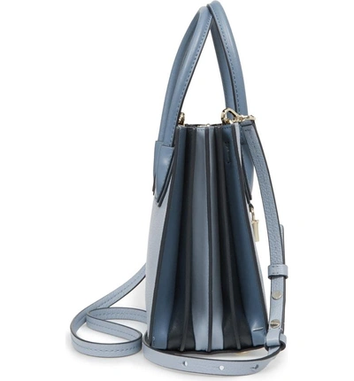 Shop Michael Michael Kors Medium Mercer Pebbled Leather Tote - Blue In Pale Blue