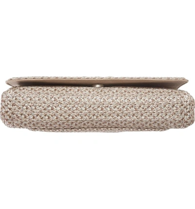 Shop Eric Javits Devi Embellished Clutch - Grey In Taupe Glow