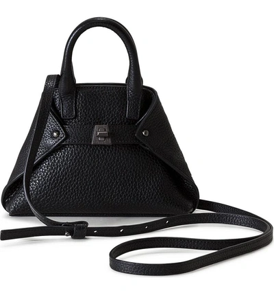 Shop Akris Tasche Micro Leather Crossbody Bag - Black