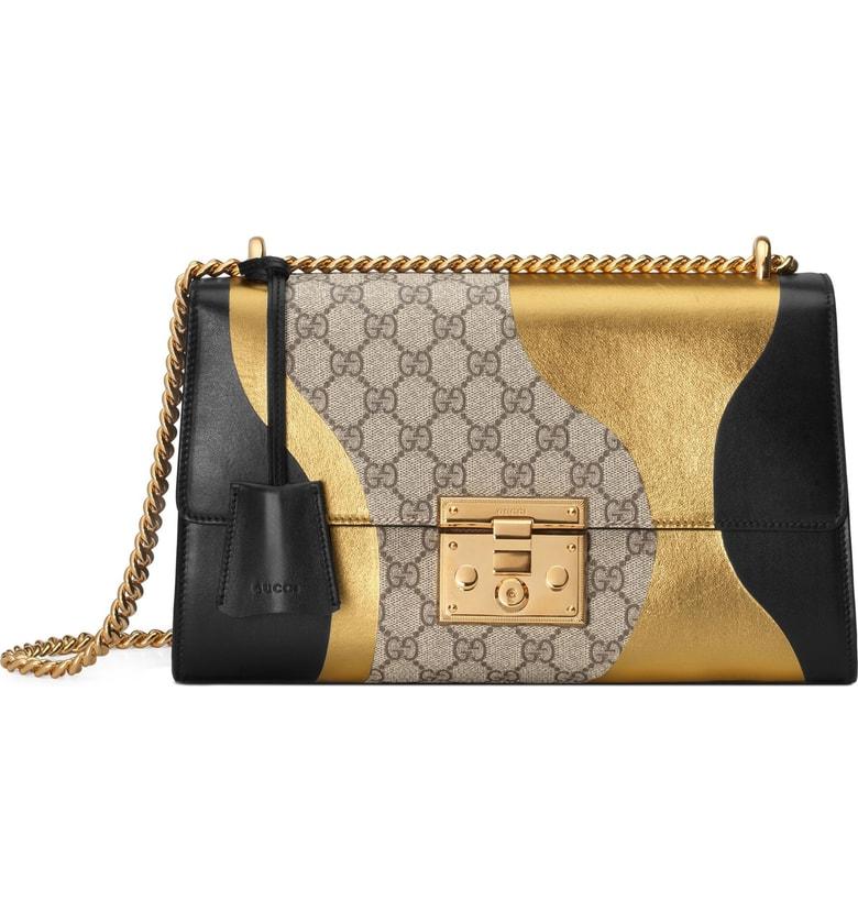 gucci padlock gg supreme canvas medium shoulder bag