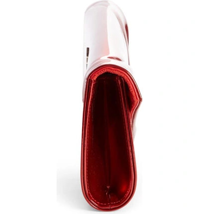 Shop Christian Louboutin So Kate Patent Leather Clutch In Red