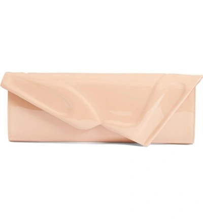 Shop Christian Louboutin So Kate Patent Leather Clutch In Nude