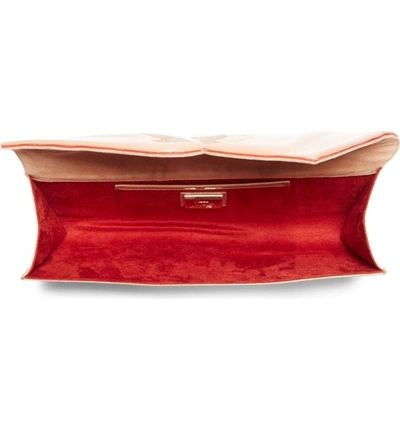 Shop Christian Louboutin So Kate Patent Leather Clutch In Nude