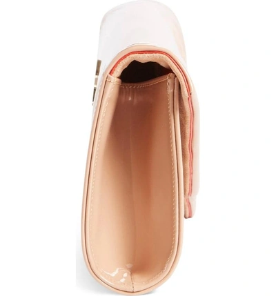 Shop Christian Louboutin So Kate Patent Leather Clutch In Nude