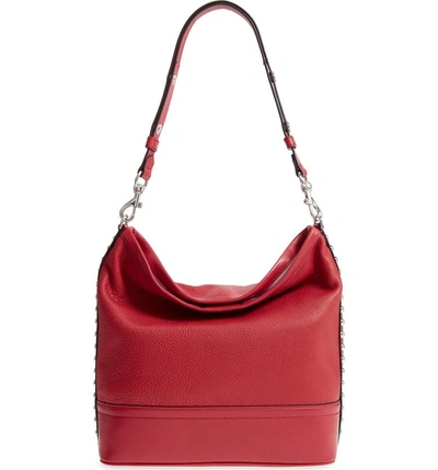 Shop Rebecca Minkoff Blythe Large Convertible Hobo - Red In Scarlet