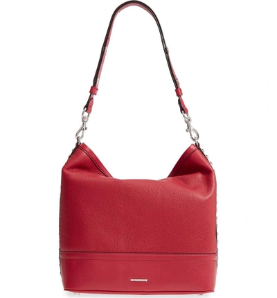 Shop Rebecca Minkoff Blythe Large Convertible Hobo - Red In Scarlet