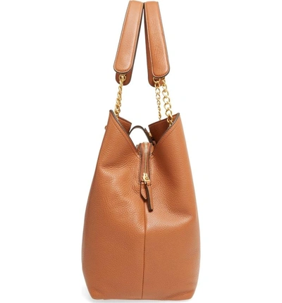 Shop Tory Burch Chelsea Slouchy Leather Tote In Classic Tan
