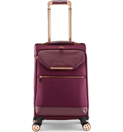 Shop Ted Baker 22-inch Spinner Trolley Packing Case - Burgundy