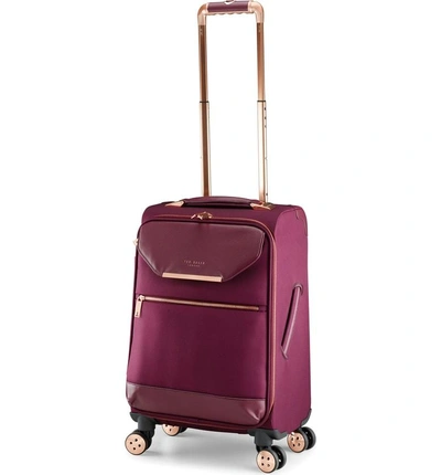 Shop Ted Baker 22-inch Spinner Trolley Packing Case - Burgundy