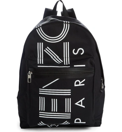 Shop Kenzo Sport Logo Nylon Backpack In Black