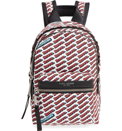 Shop Marc Jacobs Mini Trek Love Backpack - Red In Red Multi