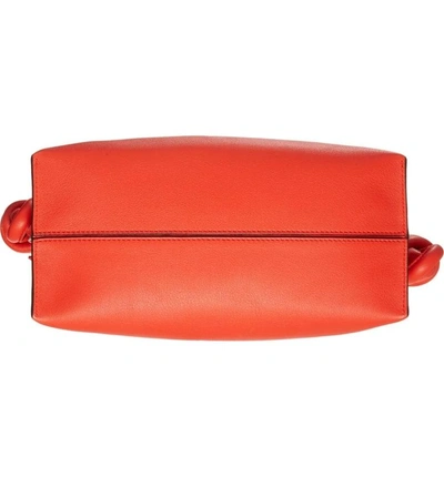 Shop Loewe 'small Flamenco Knot' Calfskin Leather Bag - Red In Primary Red