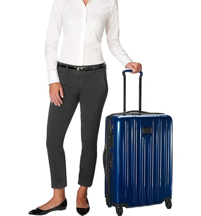 Shop Tumi V3 Short Trip 26-inch Expandable Wheeled Packing Case - Blue In Deep Blue