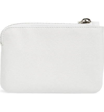 Shop Balenciaga Everyday Leather Pouch - White In Blanc Optique/ Noir