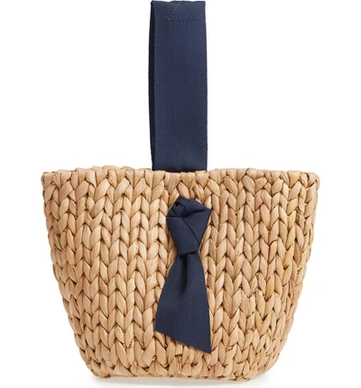 Shop Pamela Munson Isla Bahia Bucket Bag - Beige In Navy