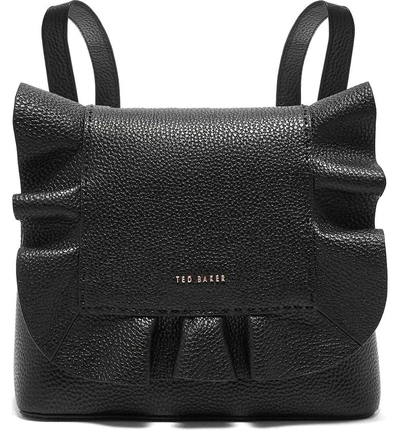 Shop Ted Baker Rammira Leather Convertible Backpack - Black