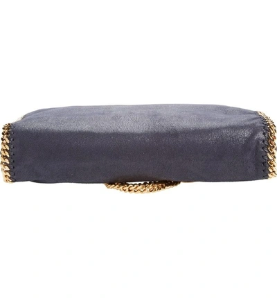 Shop Stella Mccartney 'falabella' Faux Leather Foldover Tote - Blue In Navy With Gold