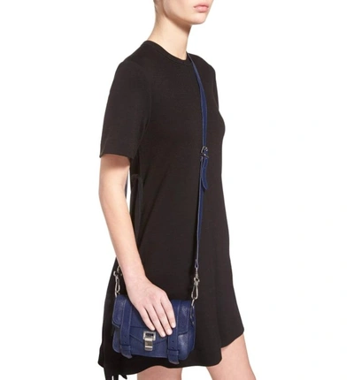 Shop Proenza Schouler 'mini Ps1' Lambskin Leather Crossbody Bag - Blue In Indigo