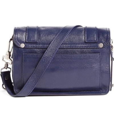 Shop Proenza Schouler 'mini Ps1' Lambskin Leather Crossbody Bag - Blue In Indigo