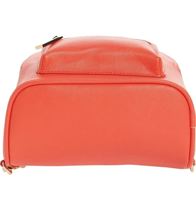 Shop Deux Lux Annabelle Mini Faux Leather Backpack - Coral In Poppy