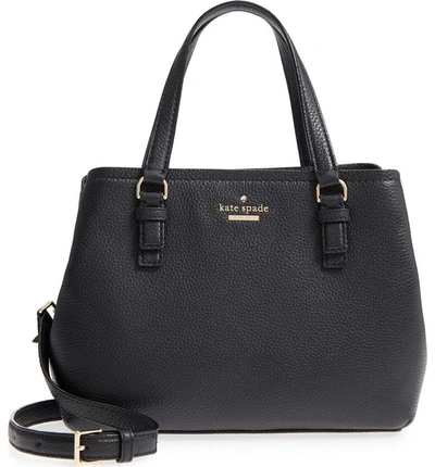 Shop Kate Spade Jackson Street - Small Octavia Leather Satchel - Black