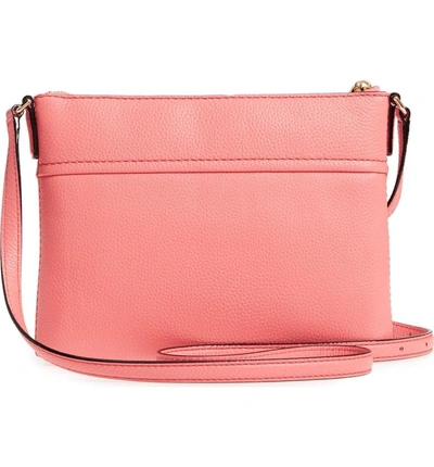 Shop Kate Spade Jackson Street - Gabriele Leather Crossbody Bag - Pink In Coral Pebble