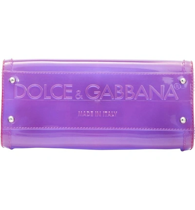 Shop Dolce & Gabbana Medium Sicily Pvc Satchel - Purple In Viola Multi
