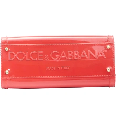 Shop Dolce & Gabbana Medium Sicily Pvc Satchel - Red In Rosso Multi