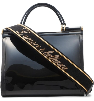 Shop Dolce & Gabbana Medium Sicily Pvc Satchel - Black In Nero Multi