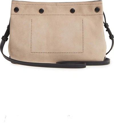 Shop Rag & Bone Compass Leather Crossbody Bag - Grey In Warm Grey Suede