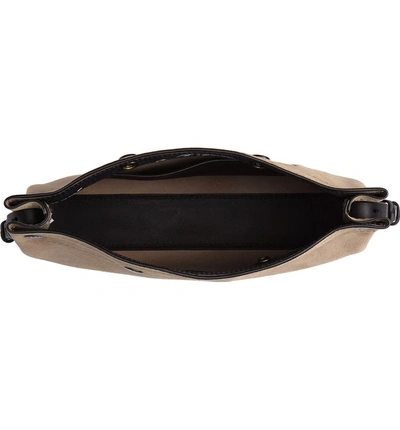 Shop Rag & Bone Compass Leather Crossbody Bag - Grey In Warm Grey Suede