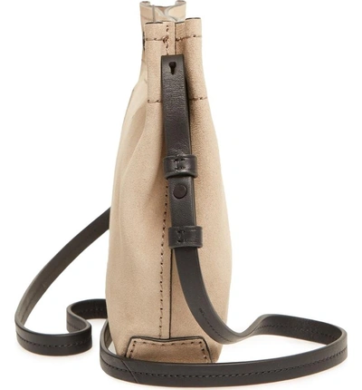 Shop Rag & Bone Compass Leather Crossbody Bag - Grey In Warm Grey Suede