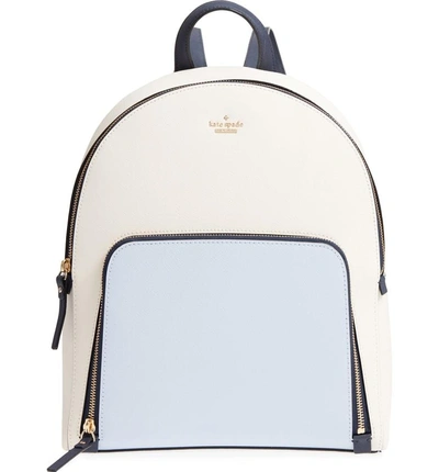 Shop Kate Spade Cameron Street - Hartley Leather Backpack - Ivory In Cement/ Morning Multi