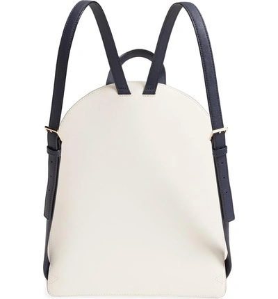 Shop Kate Spade Cameron Street - Hartley Leather Backpack - Ivory In Cement/ Morning Multi