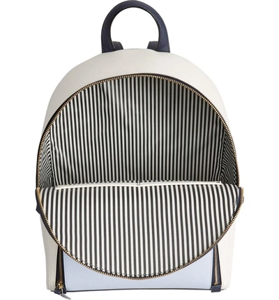 Shop Kate Spade Cameron Street - Hartley Leather Backpack - Ivory In Cement/ Morning Multi